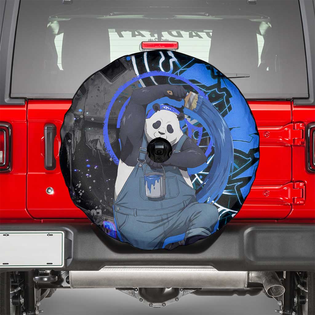 Panda Jujutsu Kaisen Spare Tire Cover Urban Graffiti Street Art Style