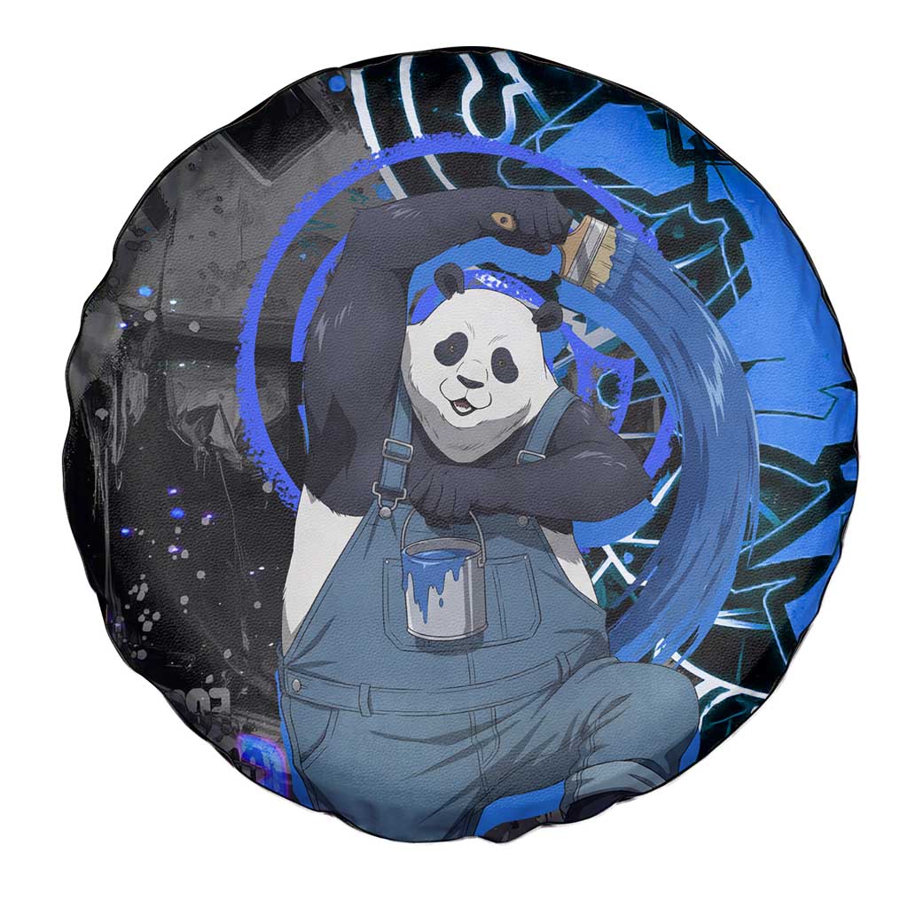 Panda Jujutsu Kaisen Spare Tire Cover Urban Graffiti Street Art Style