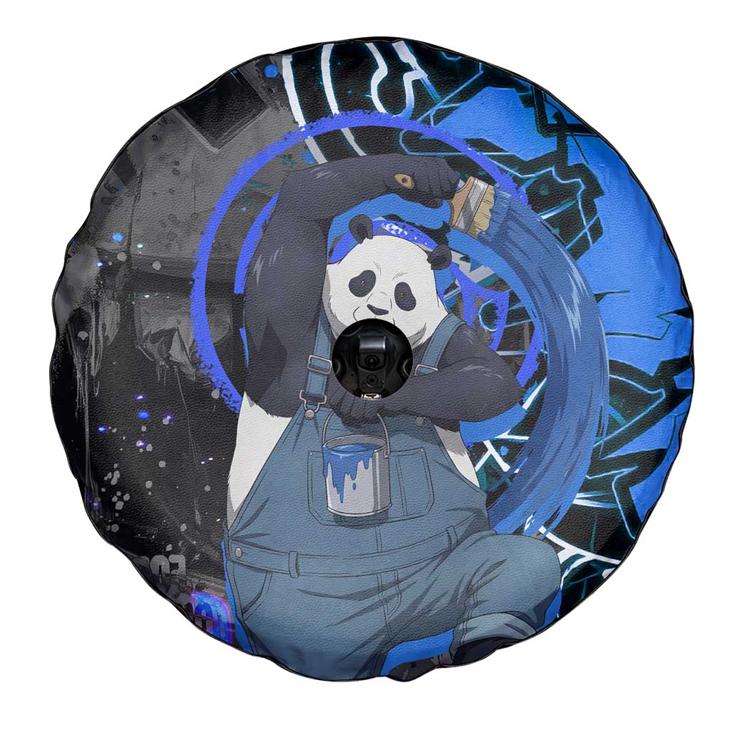 Panda Jujutsu Kaisen Spare Tire Cover Urban Graffiti Street Art Style