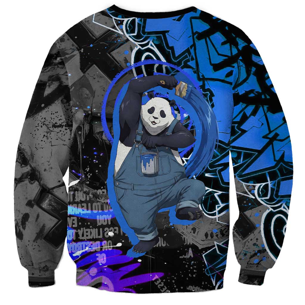 Panda Jujutsu Kaisen Sweatshirt Urban Graffiti Street Art Style