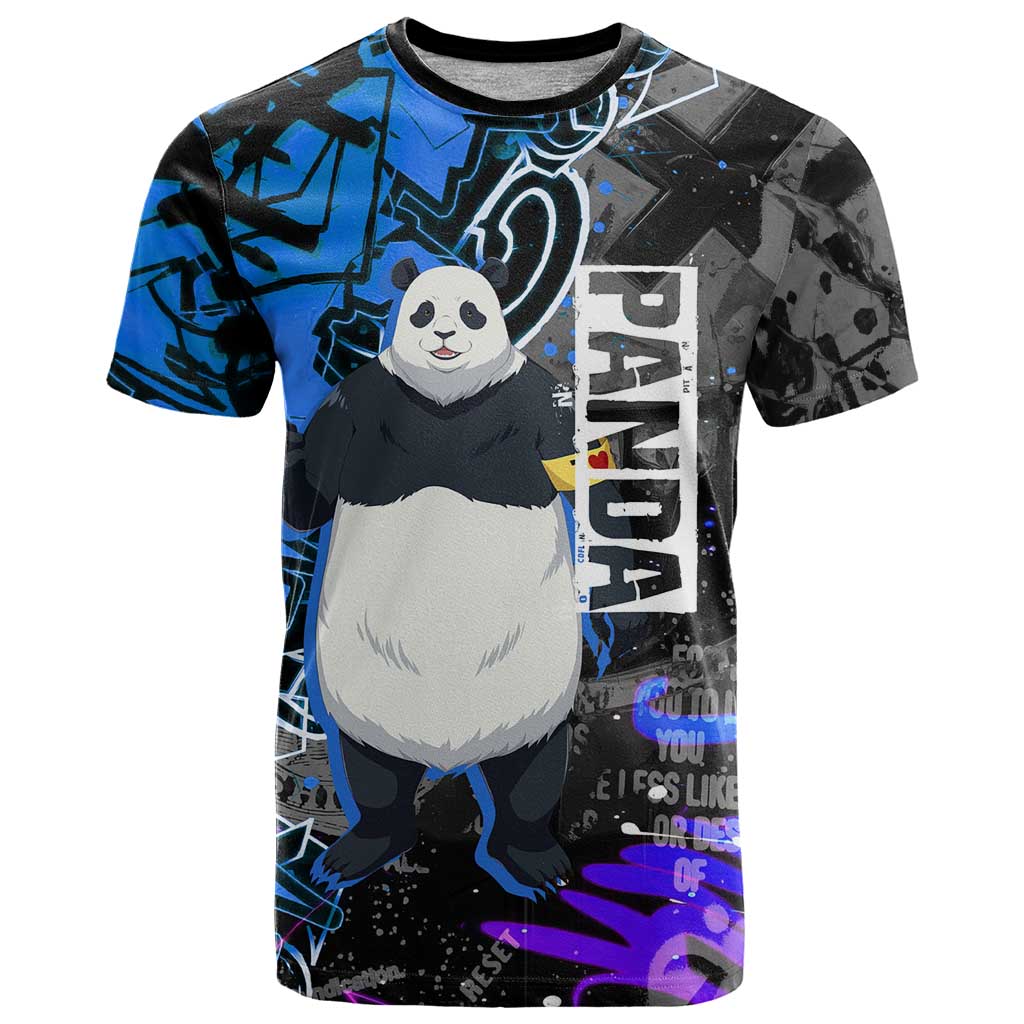 Panda Jujutsu Kaisen T Shirt Urban Graffiti Street Art Style