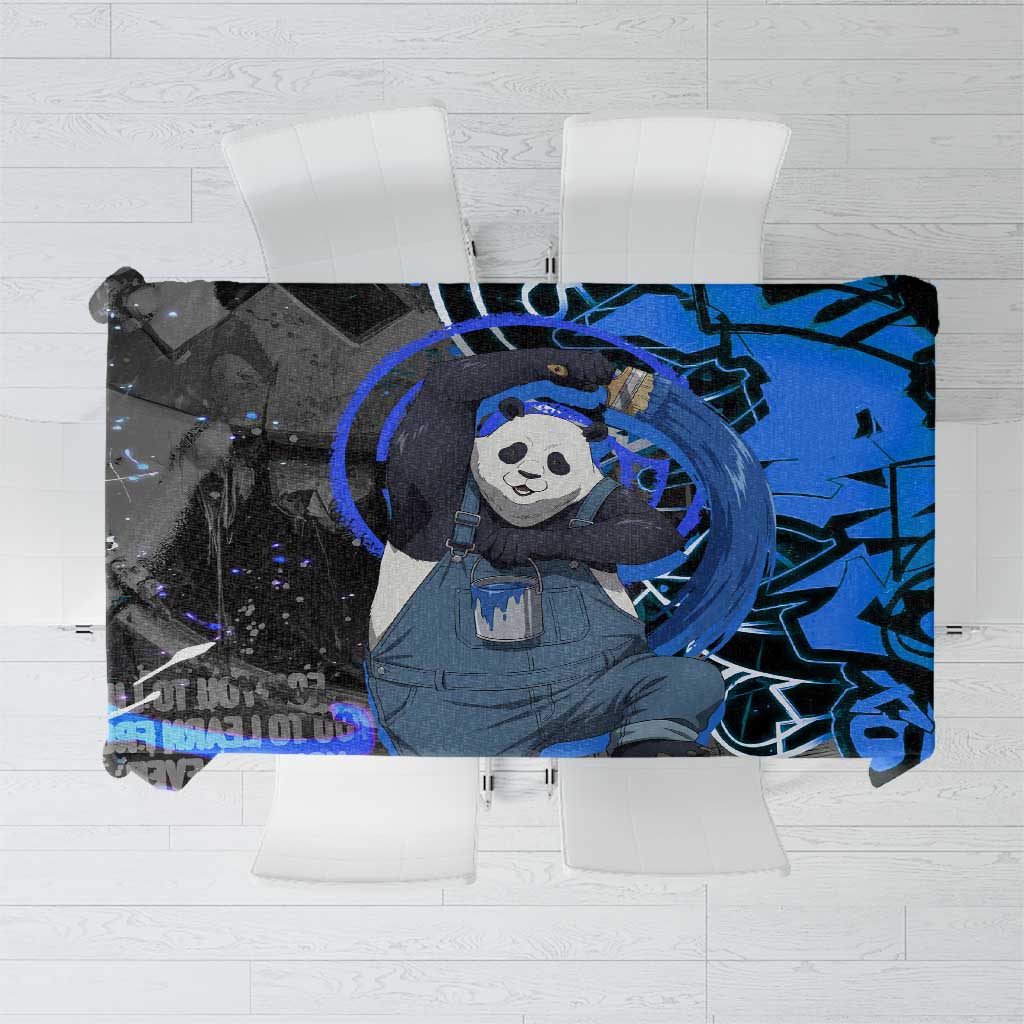 Panda Jujutsu Kaisen Tablecloth Urban Graffiti Street Art Style