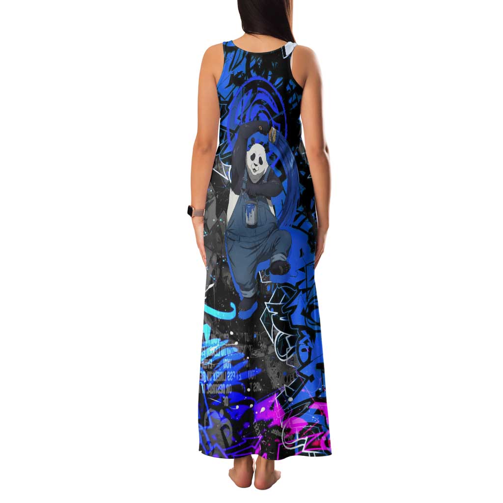 Panda Jujutsu Kaisen Tank Maxi Dress Urban Graffiti Street Art Style
