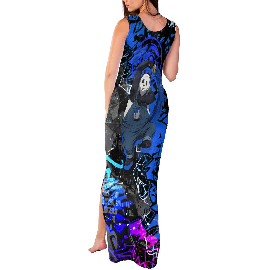 Panda Jujutsu Kaisen Tank Maxi Dress Urban Graffiti Street Art Style
