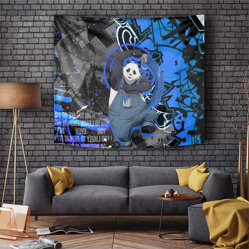 Panda Jujutsu Kaisen Tapestry Urban Graffiti Street Art Style