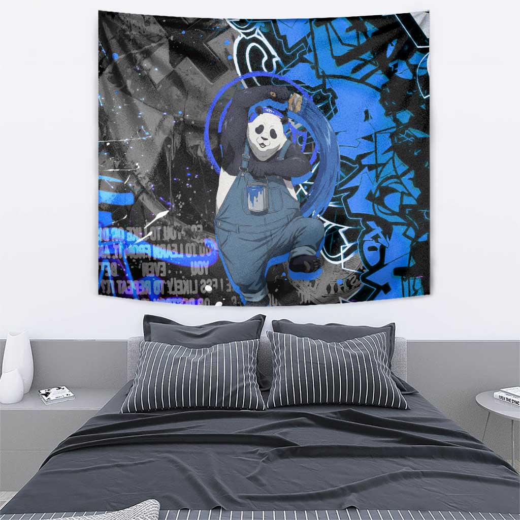 Panda Jujutsu Kaisen Tapestry Urban Graffiti Street Art Style