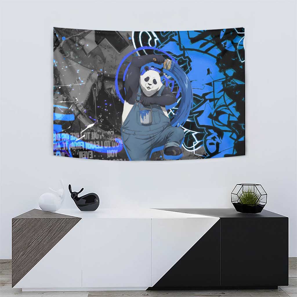 Panda Jujutsu Kaisen Tapestry Urban Graffiti Street Art Style