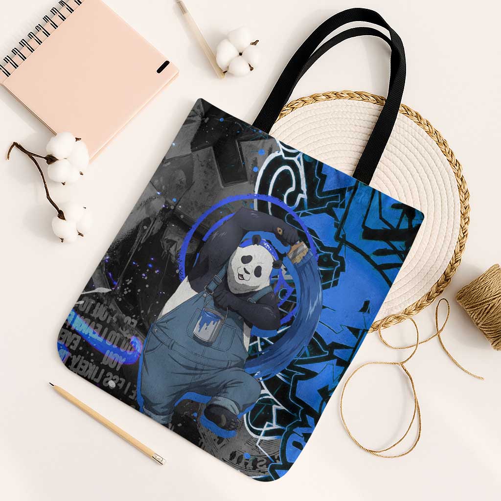 Panda Jujutsu Kaisen Tote Bag Urban Graffiti Street Art Style