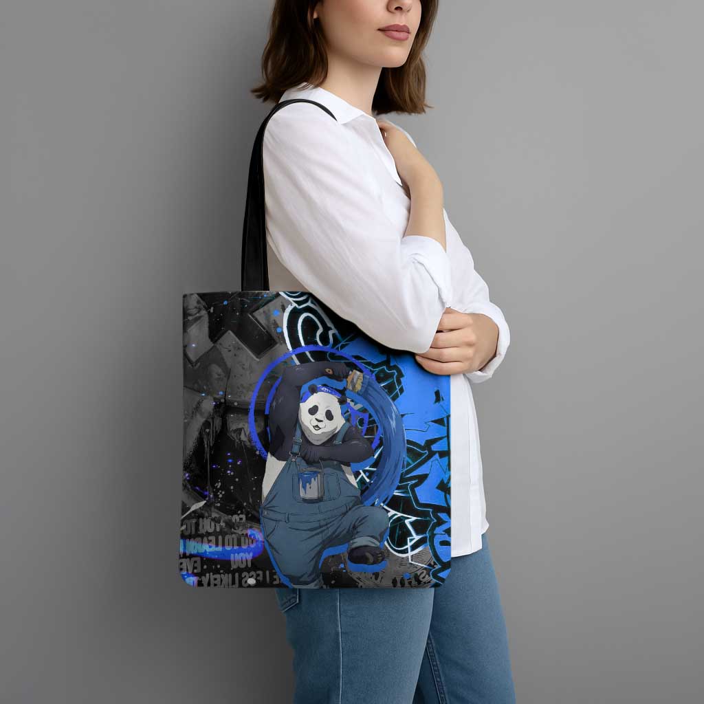 Panda Jujutsu Kaisen Tote Bag Urban Graffiti Street Art Style