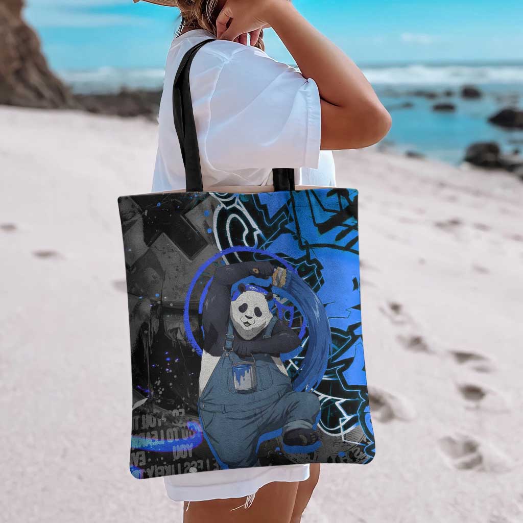 Panda Jujutsu Kaisen Tote Bag Urban Graffiti Street Art Style