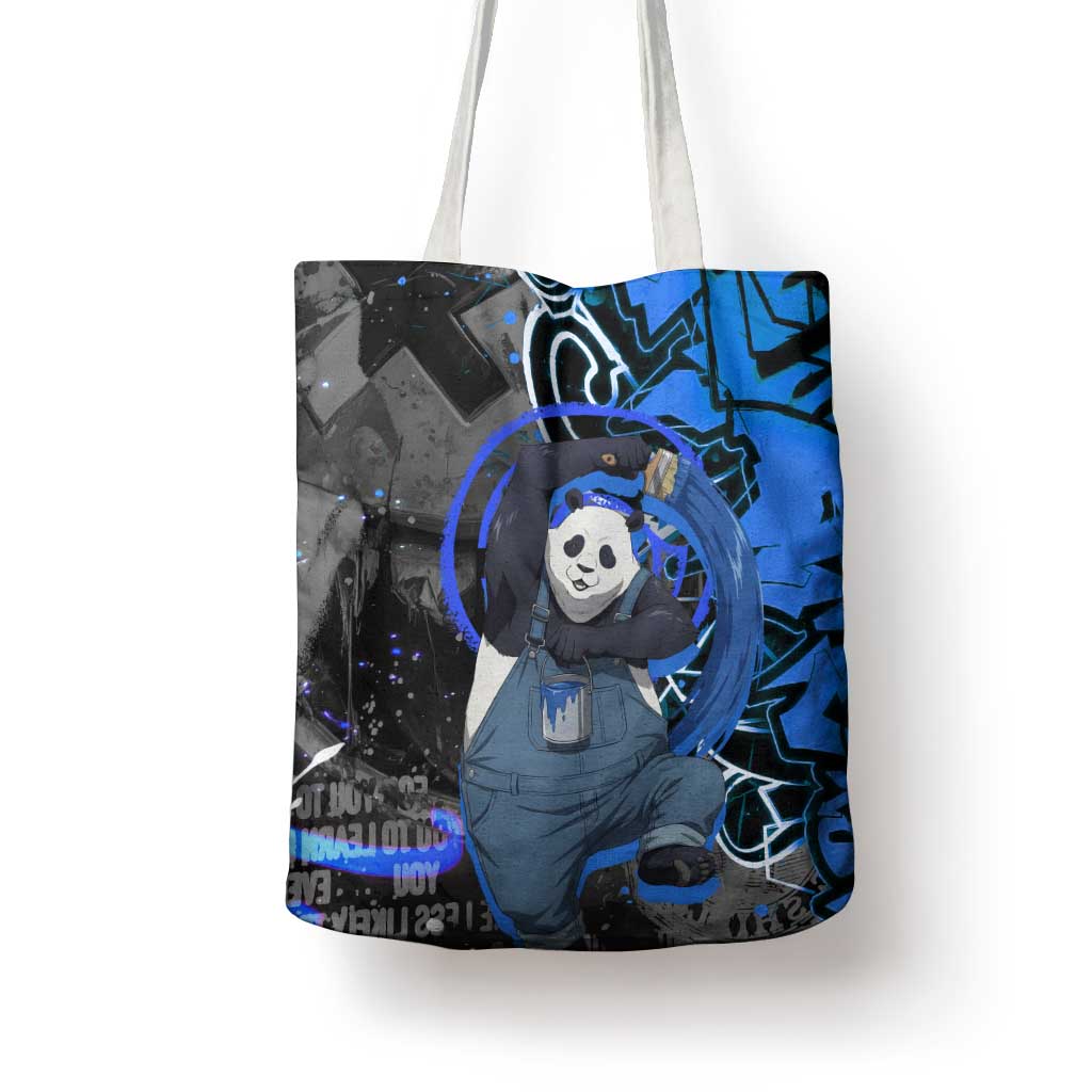 Panda Jujutsu Kaisen Tote Bag Urban Graffiti Street Art Style