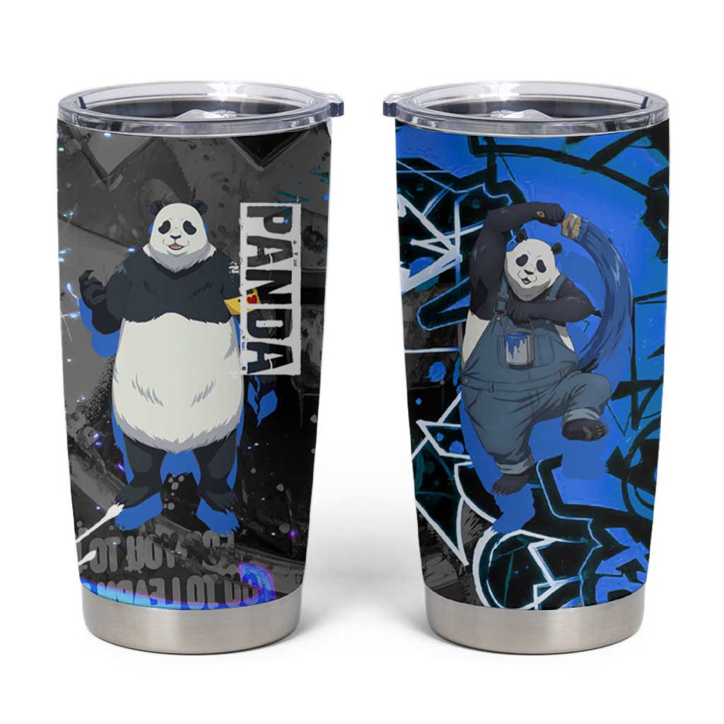 Panda Jujutsu Kaisen Tumbler Cup Urban Graffiti Street Art Style