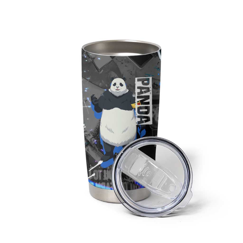 Panda Jujutsu Kaisen Tumbler Cup Urban Graffiti Street Art Style