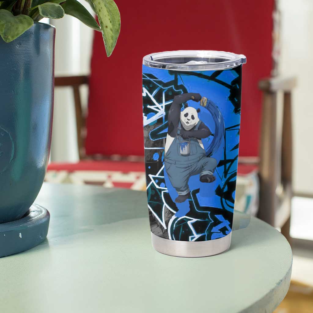 Panda Jujutsu Kaisen Tumbler Cup Urban Graffiti Street Art Style