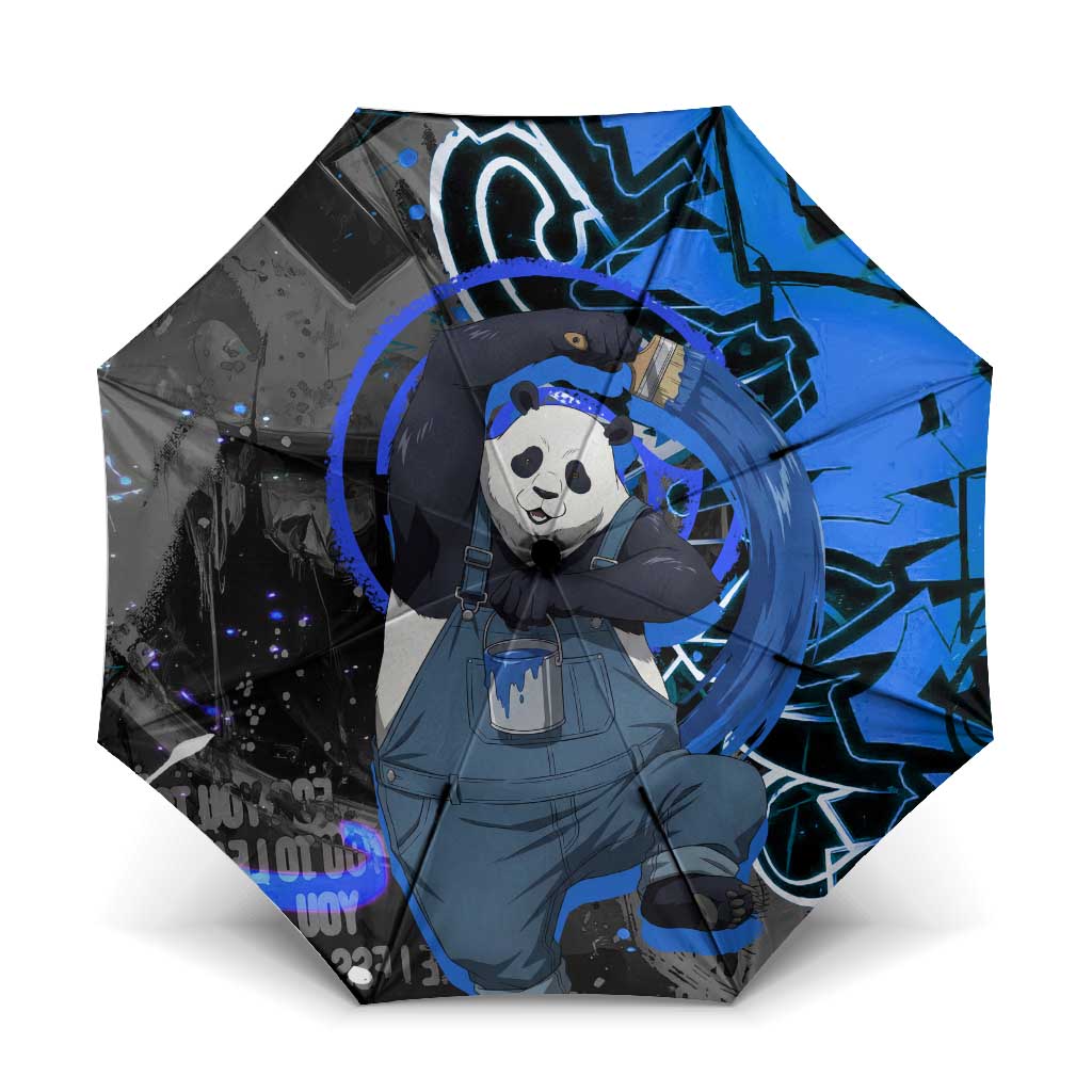 Panda Jujutsu Kaisen Umbrella Urban Graffiti Street Art Style