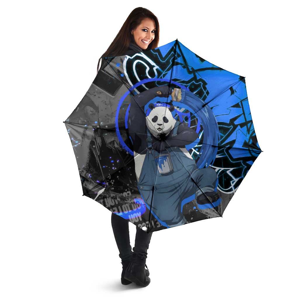 Panda Jujutsu Kaisen Umbrella Urban Graffiti Street Art Style