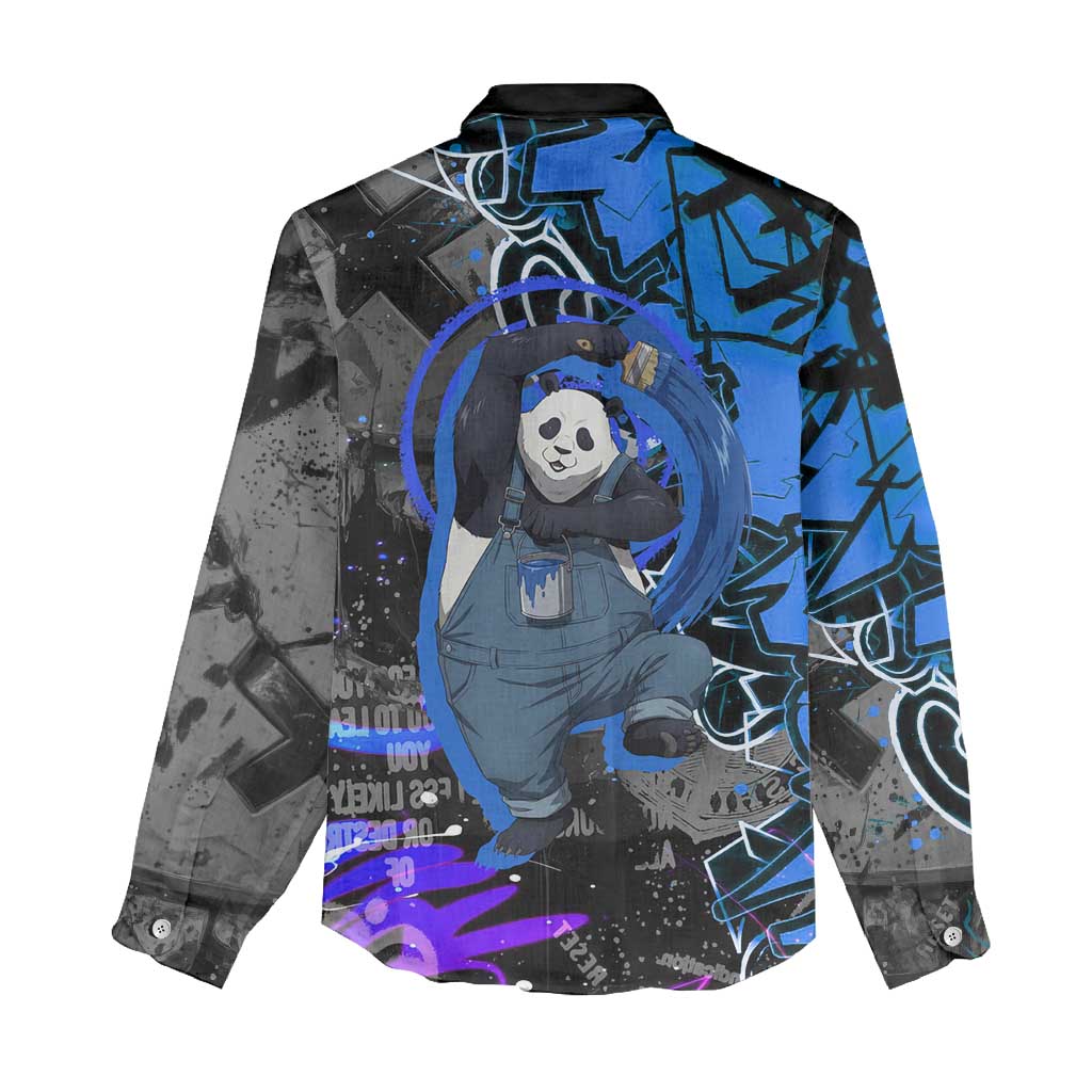 Panda Jujutsu Kaisen Women Casual Shirt Urban Graffiti Street Art Style