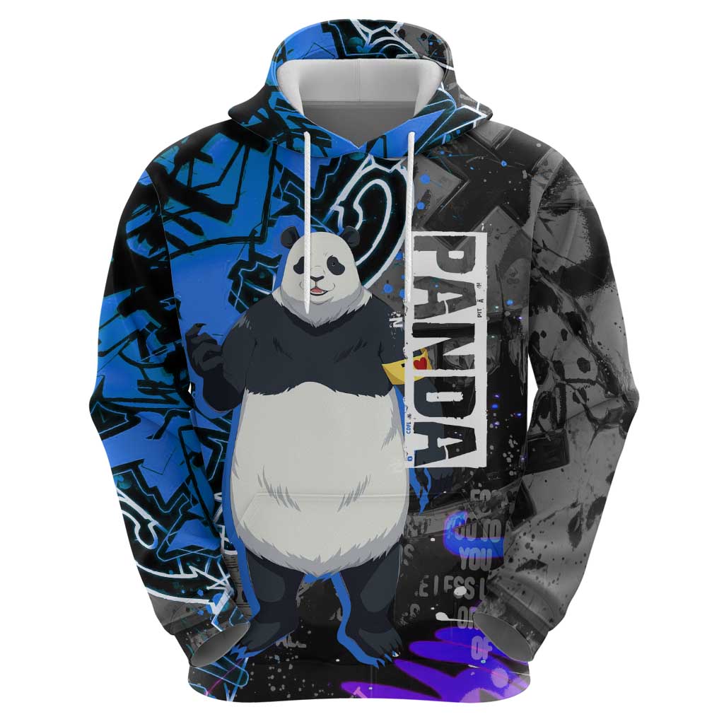 Panda Jujutsu Kaisen Zip Hoodie Urban Graffiti Street Art Style