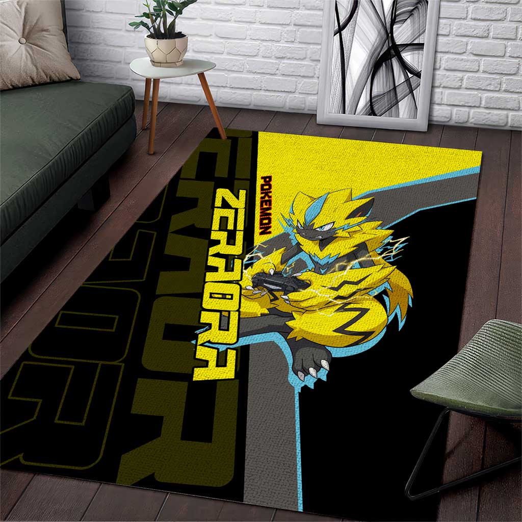 Zeraora Poké Area Rug Electric Neon Anime Style