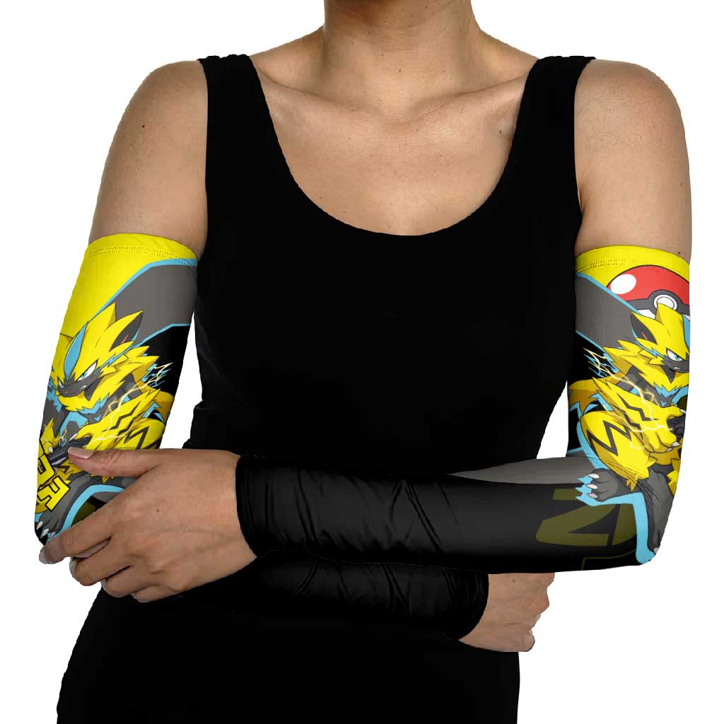 Zeraora Poké Arm Sleeves Electric Neon Anime Style