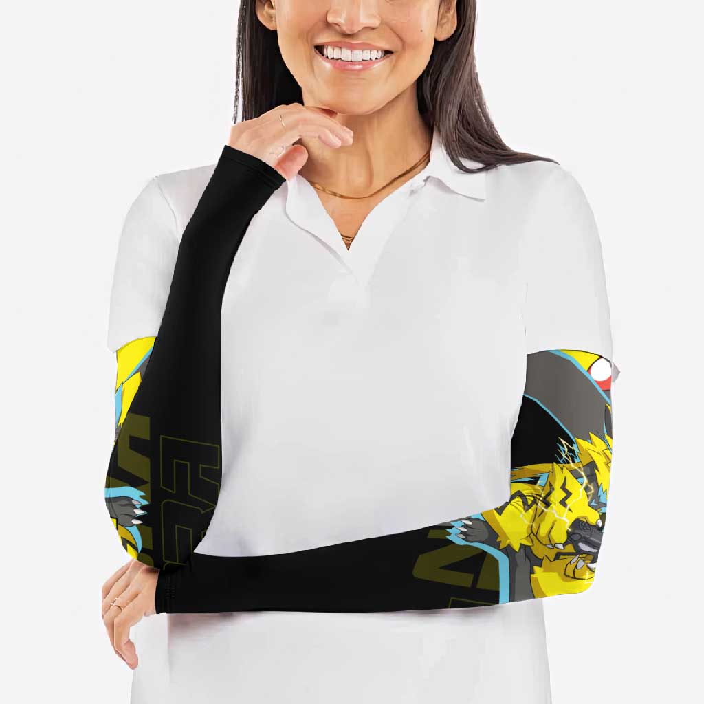 Zeraora Poké Arm Sleeves Electric Neon Anime Style