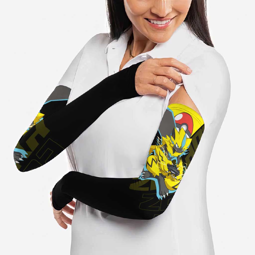 Zeraora Poké Arm Sleeves Electric Neon Anime Style