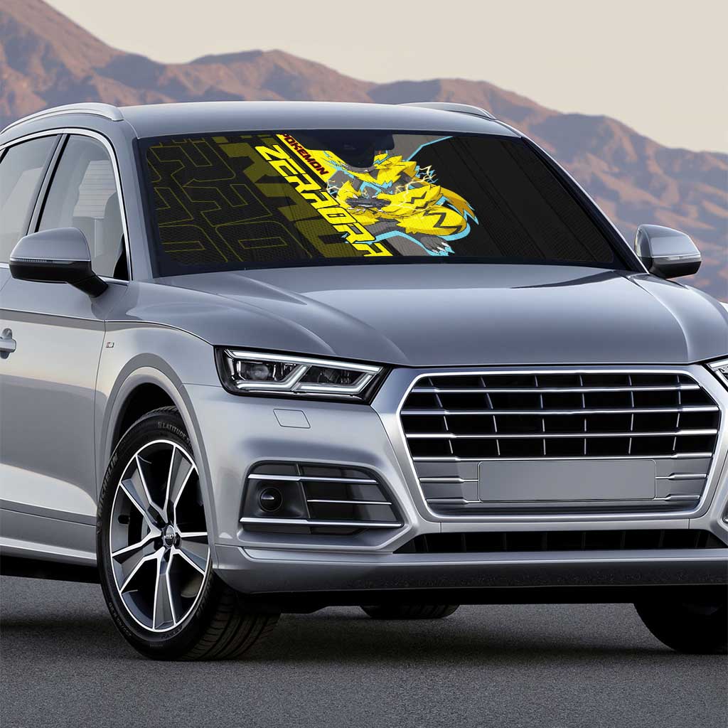 Zeraora Poké Auto Sun Shade Electric Neon Anime Style