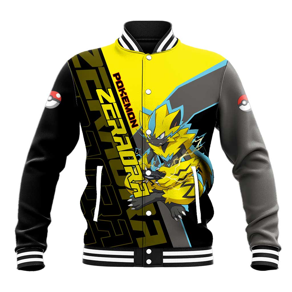 Zeraora Poké Baseball Jacket Electric Neon Anime Style