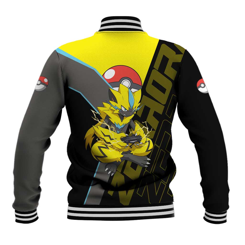 Zeraora Poké Baseball Jacket Electric Neon Anime Style