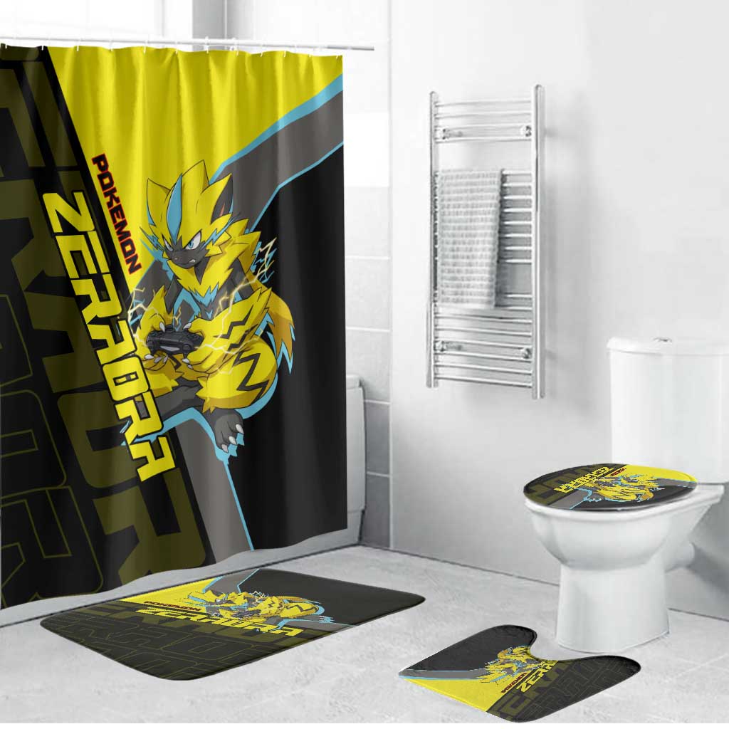 Zeraora Poké Bathroom Set Electric Neon Anime Style