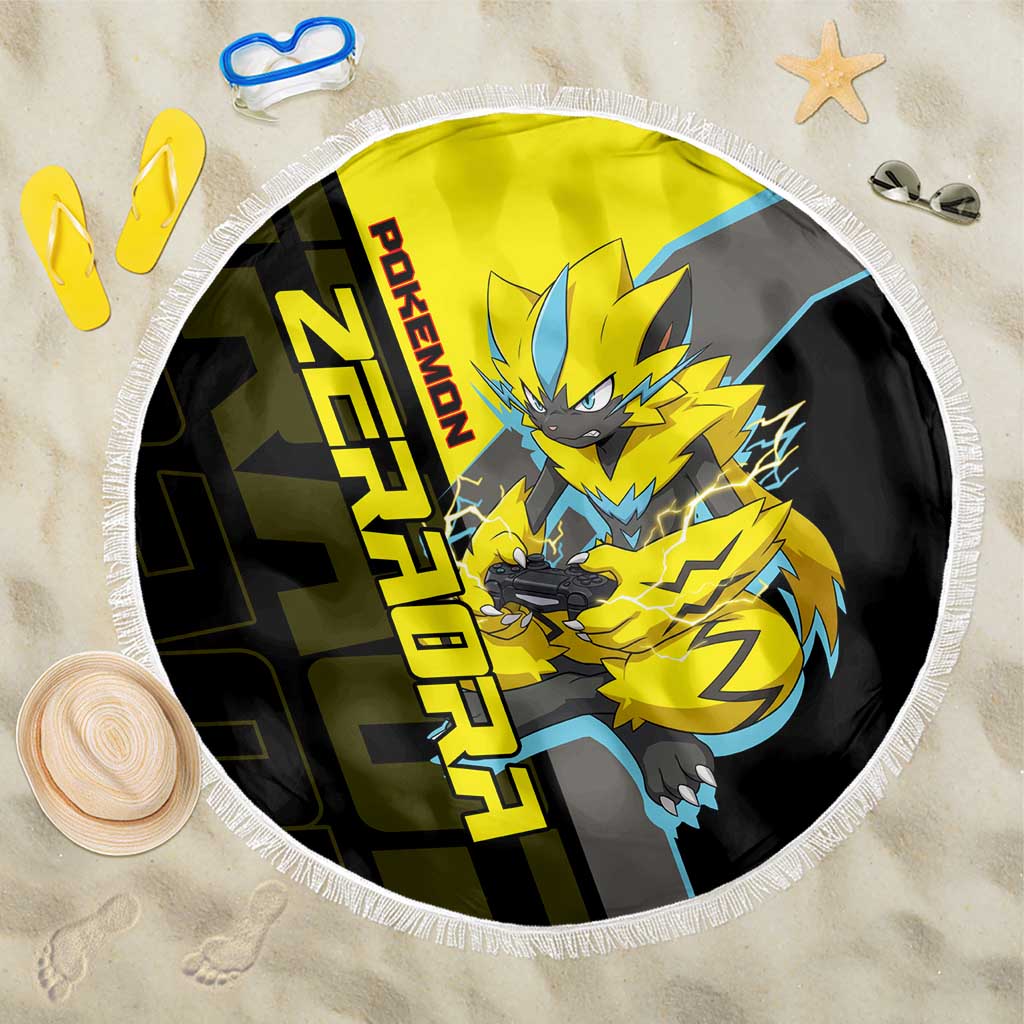 Zeraora Poké Beach Blanket Electric Neon Anime Style