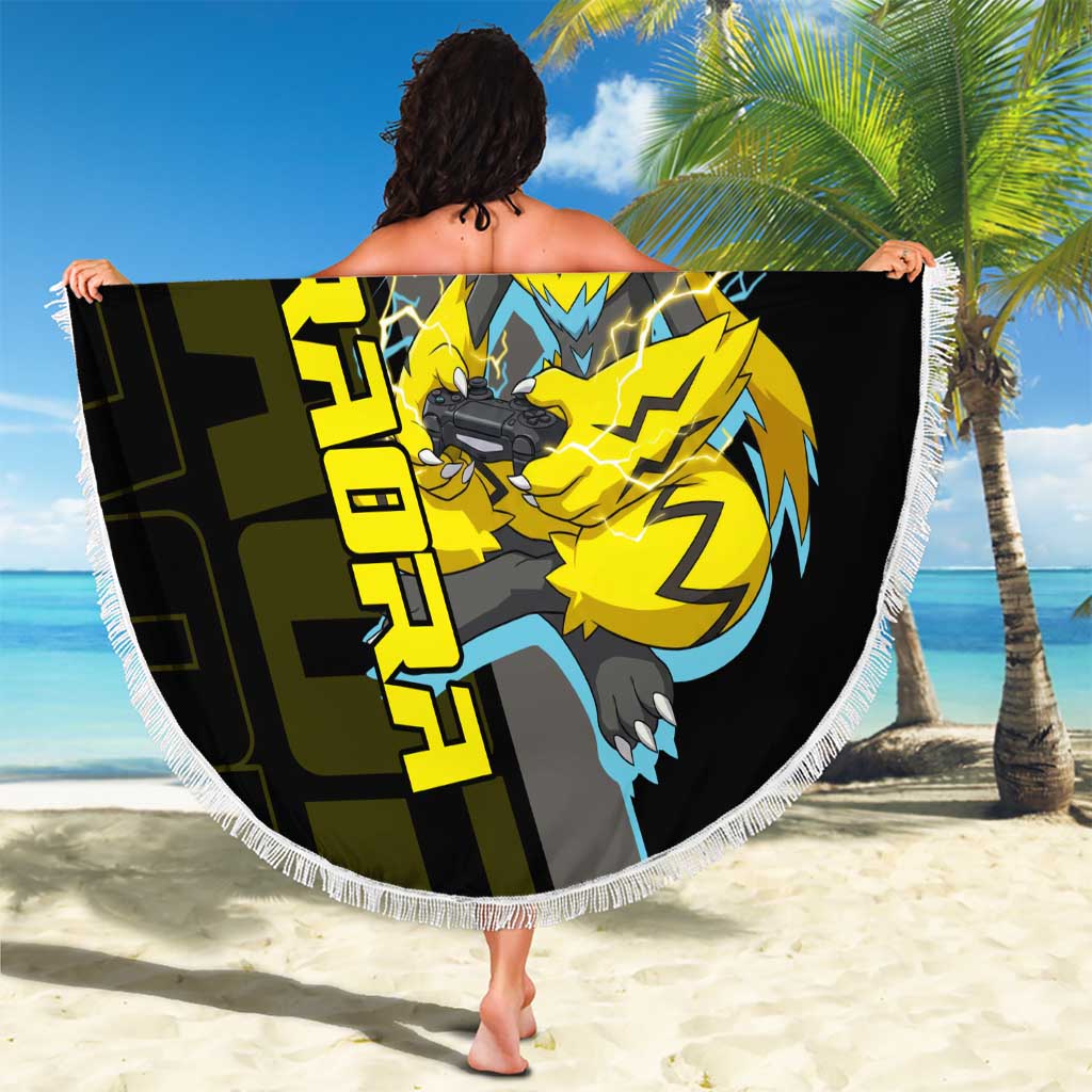 Zeraora Poké Beach Blanket Electric Neon Anime Style