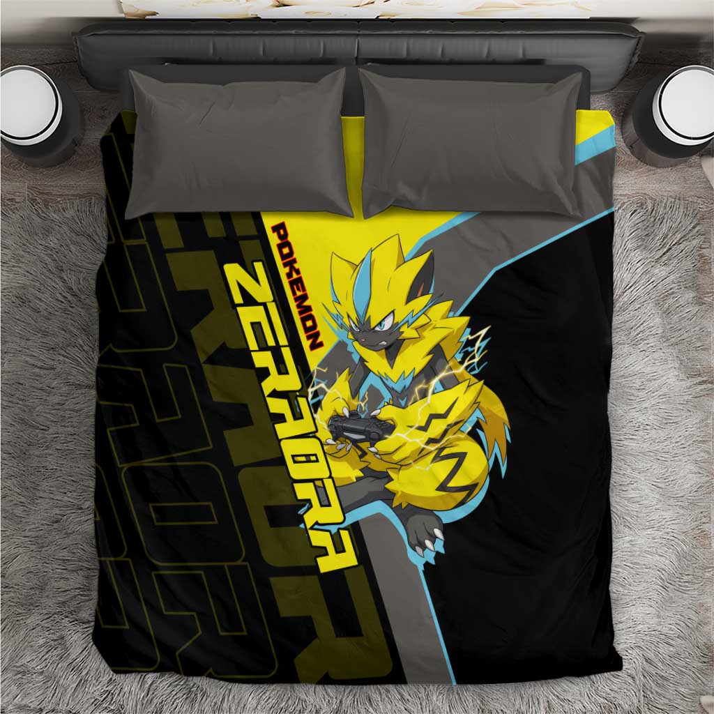 Zeraora Poké Bedding Set Electric Neon Anime Style
