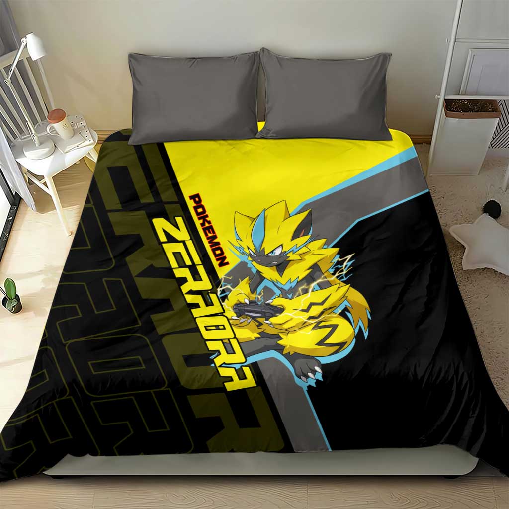 Zeraora Poké Bedding Set Electric Neon Anime Style