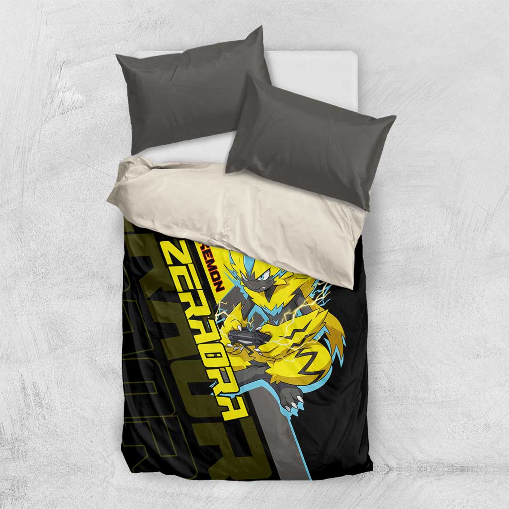 Zeraora Poké Bedding Set Electric Neon Anime Style
