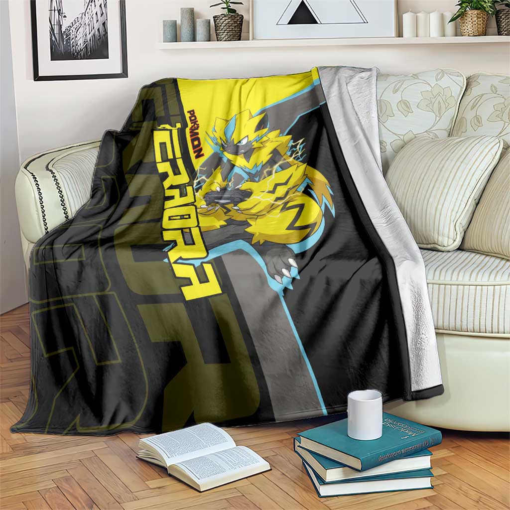 Zeraora Poké Blanket Electric Neon Anime Style