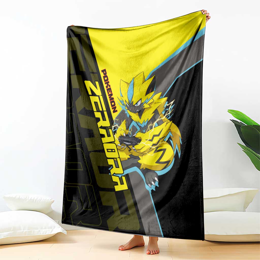 Zeraora Poké Blanket Electric Neon Anime Style