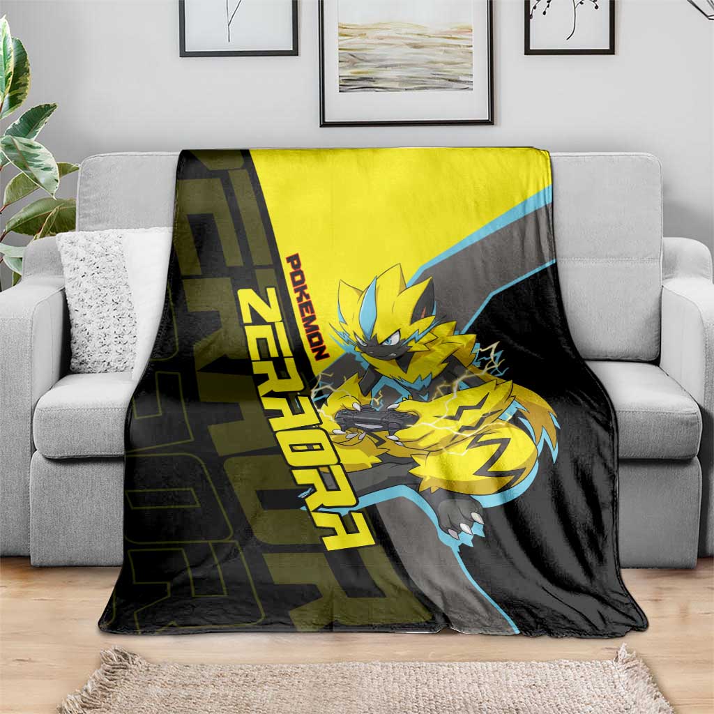 Zeraora Poké Blanket Electric Neon Anime Style