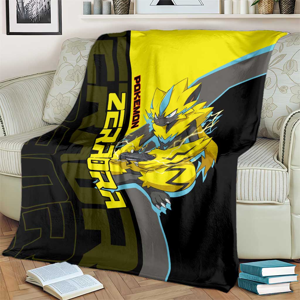 Zeraora Poké Blanket Electric Neon Anime Style
