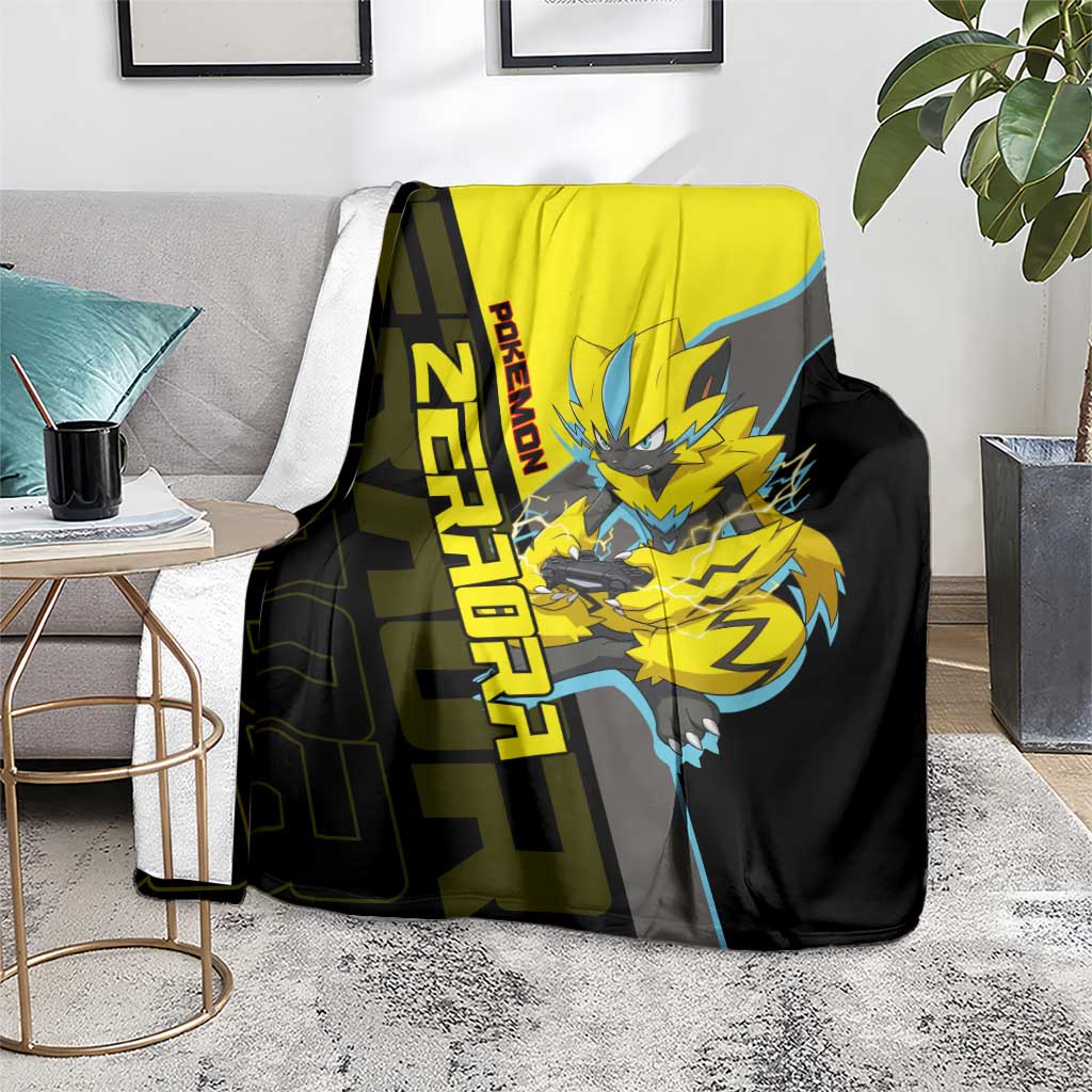 Zeraora Poké Blanket Electric Neon Anime Style