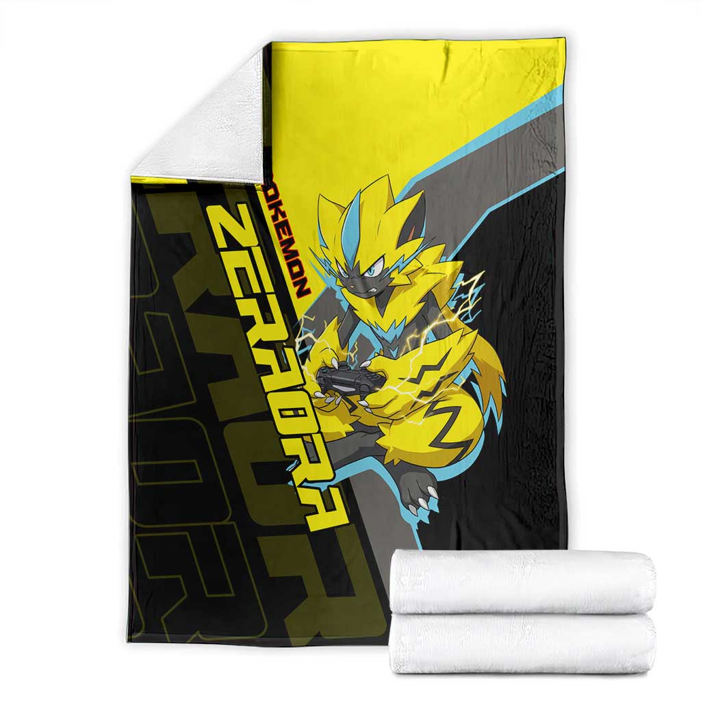 Zeraora Poké Blanket Electric Neon Anime Style
