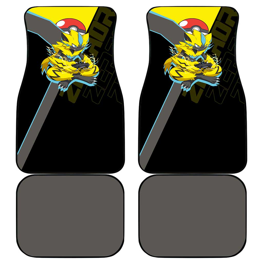 Zeraora Poké Car Mats Electric Neon Anime Style