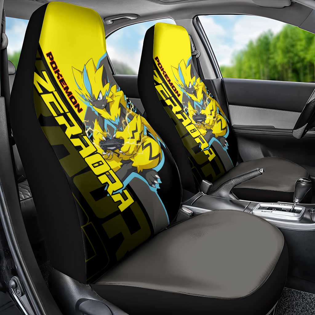 Zeraora Poké Car Seat Cover Electric Neon Anime Style