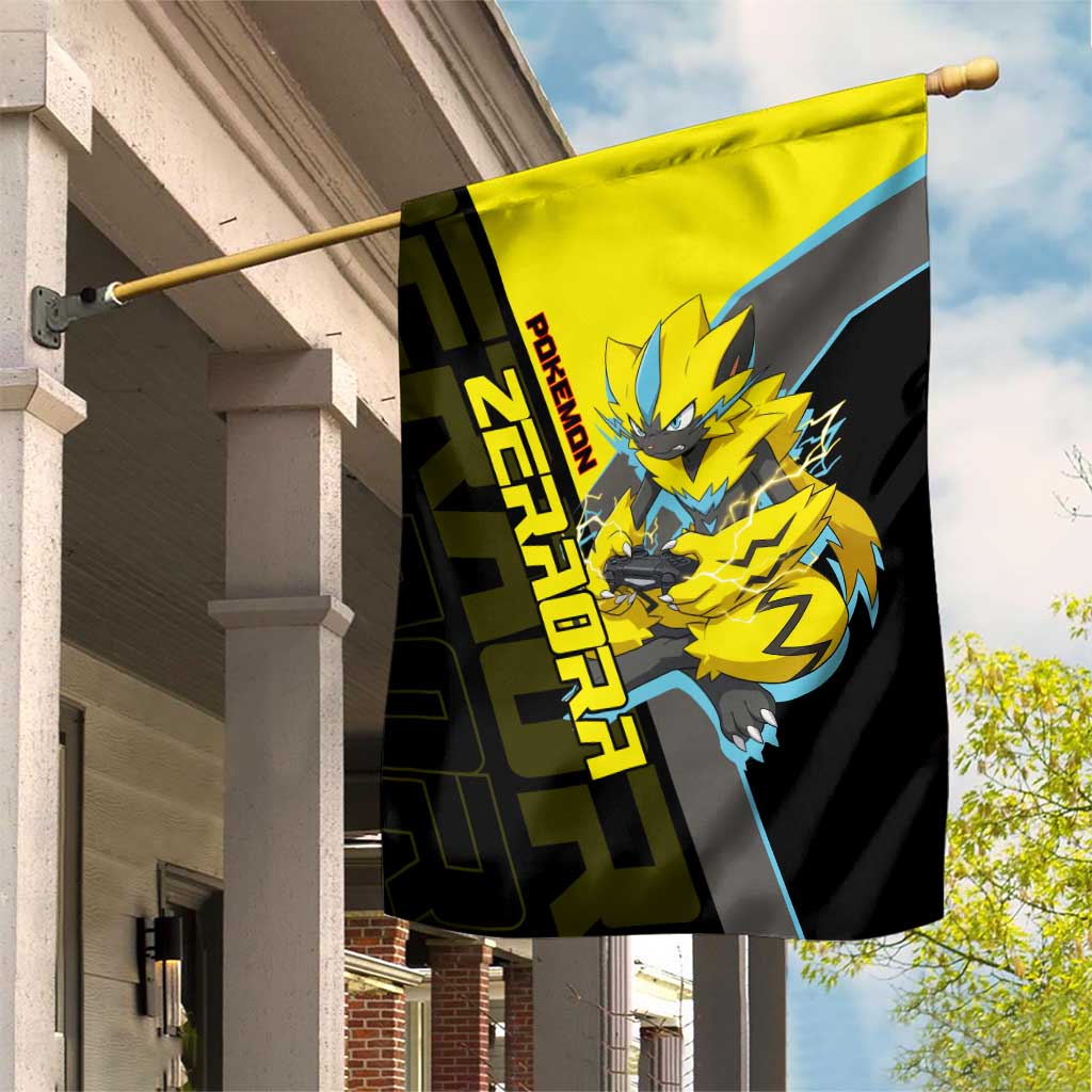 Zeraora Poké Garden Flag Electric Neon Anime Style