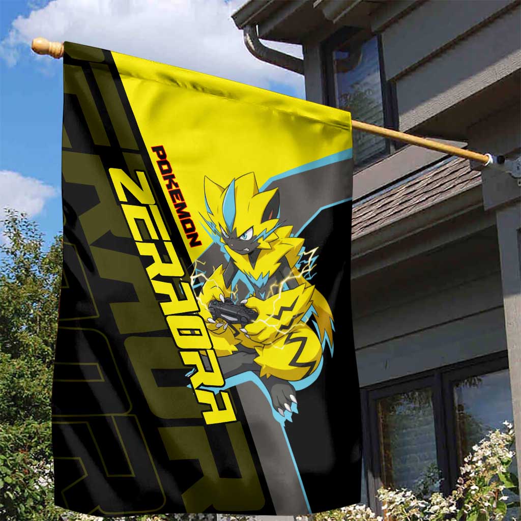 Zeraora Poké Garden Flag Electric Neon Anime Style