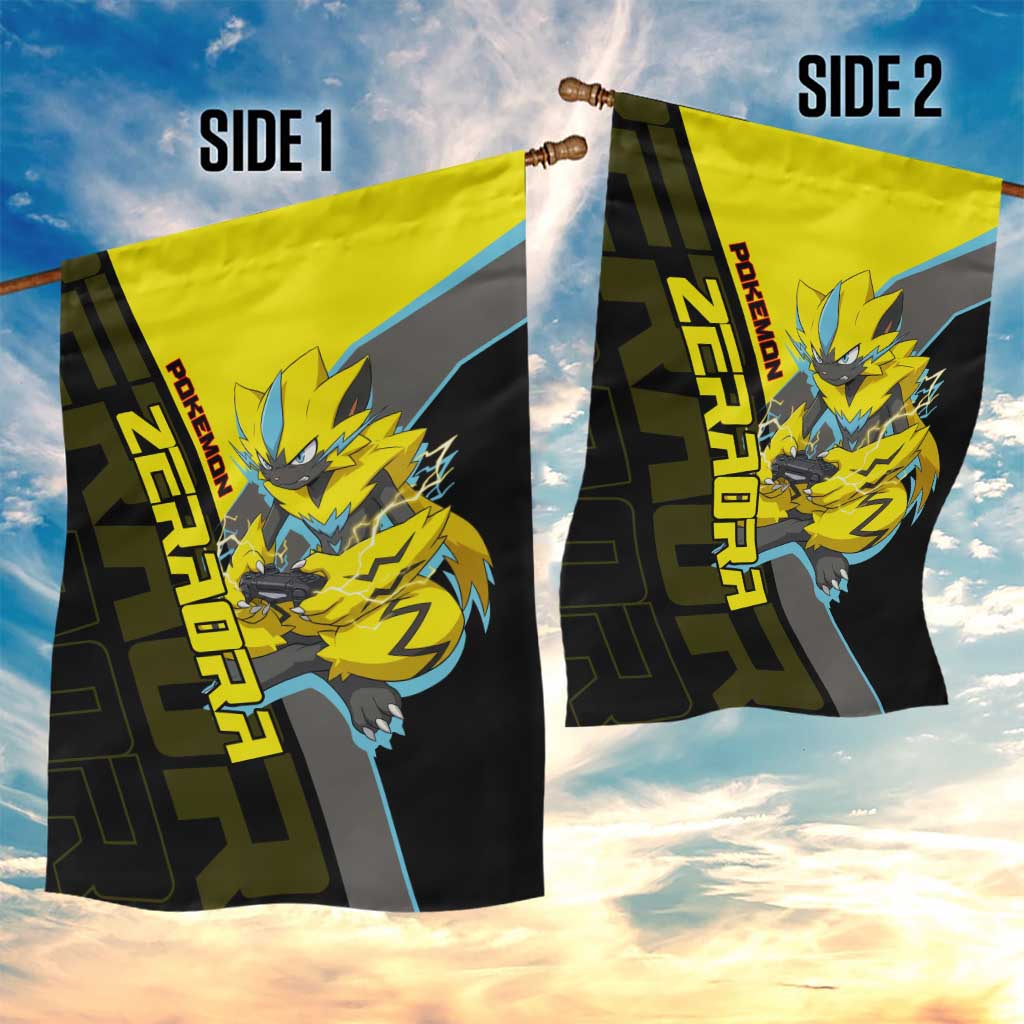 Zeraora Poké Garden Flag Electric Neon Anime Style