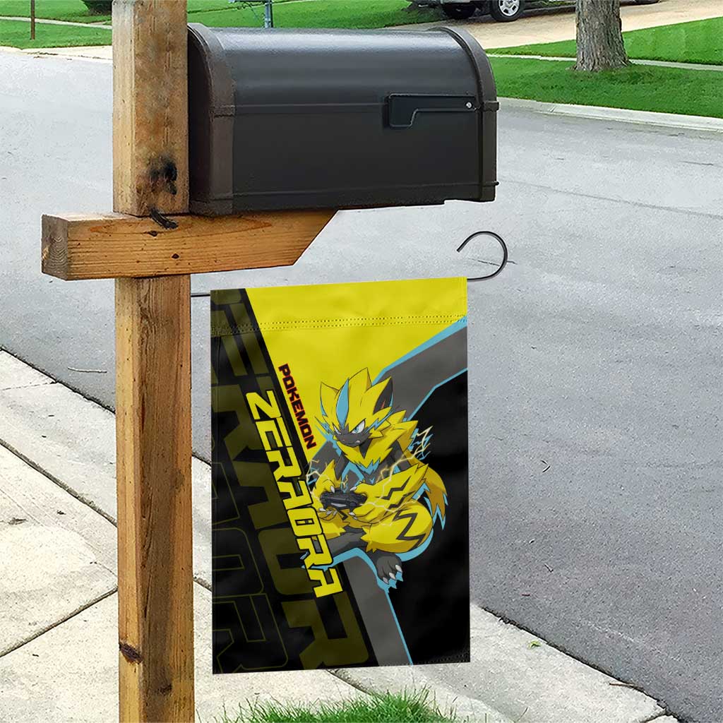 Zeraora Poké Garden Flag Electric Neon Anime Style
