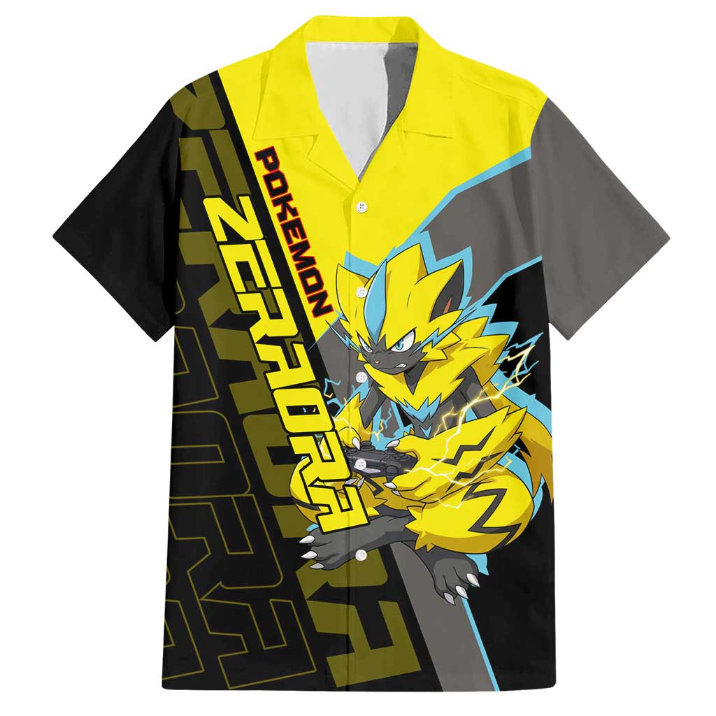 Zeraora Poké Hawaiian Shirt Electric Neon Anime Style