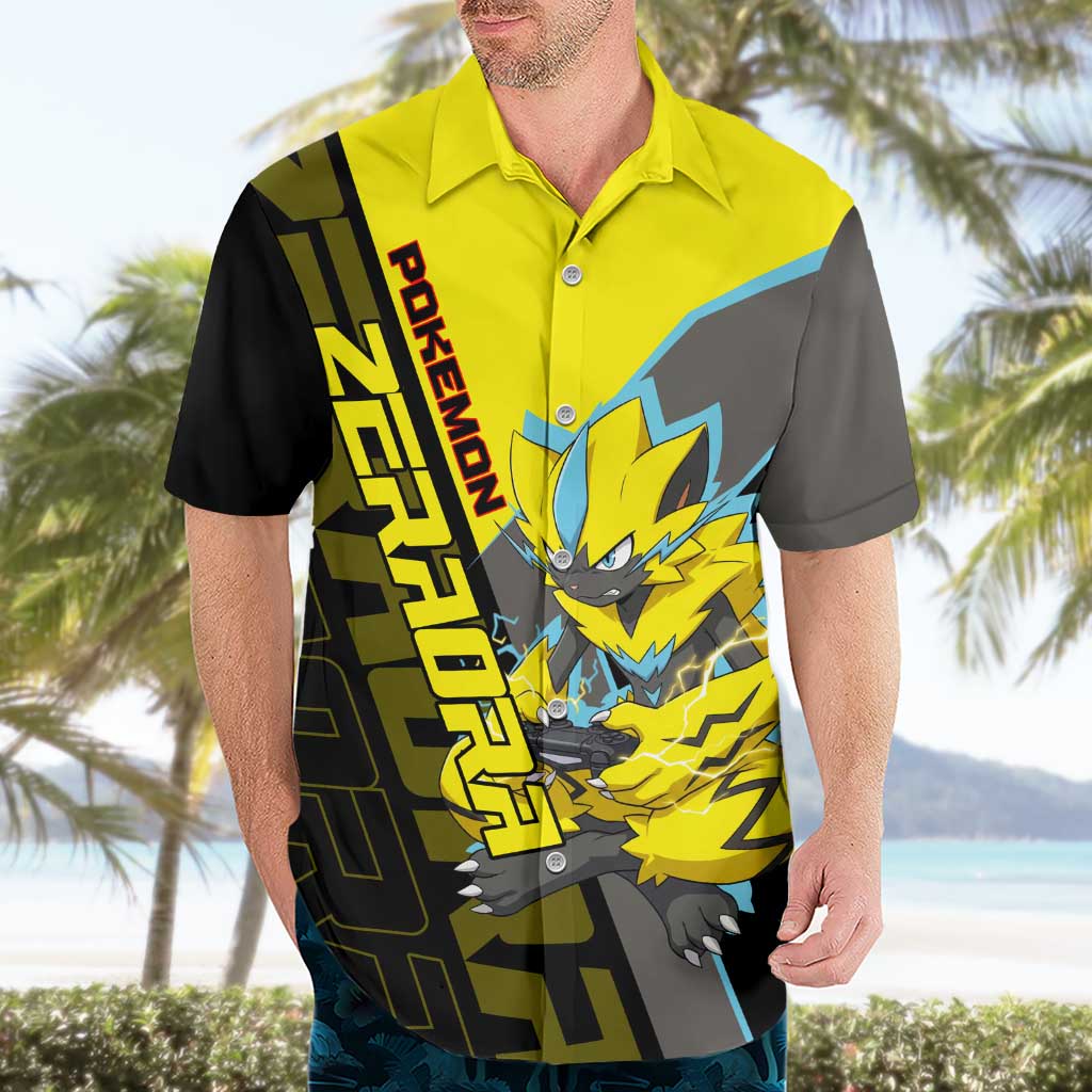 Zeraora Poké Hawaiian Shirt Electric Neon Anime Style