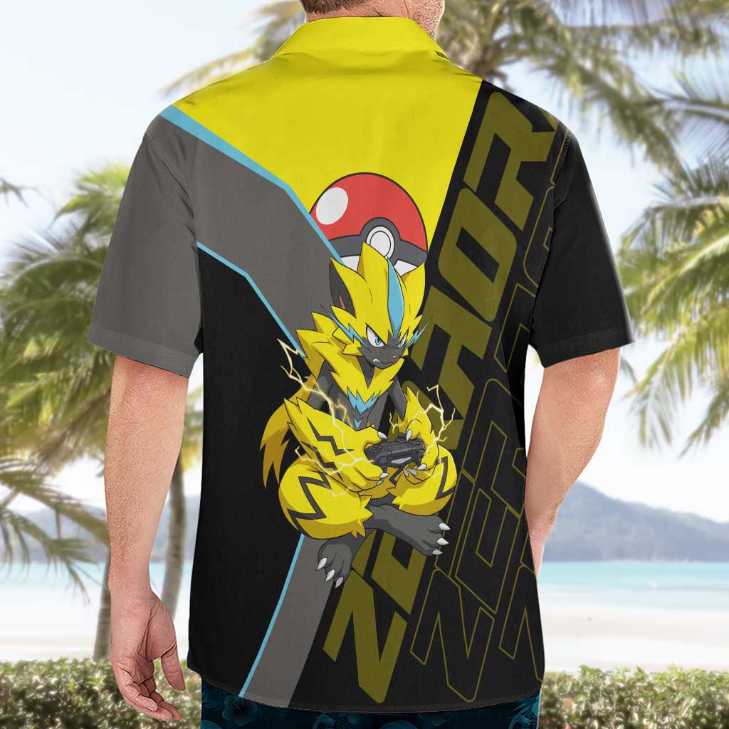Zeraora Poké Hawaiian Shirt Electric Neon Anime Style